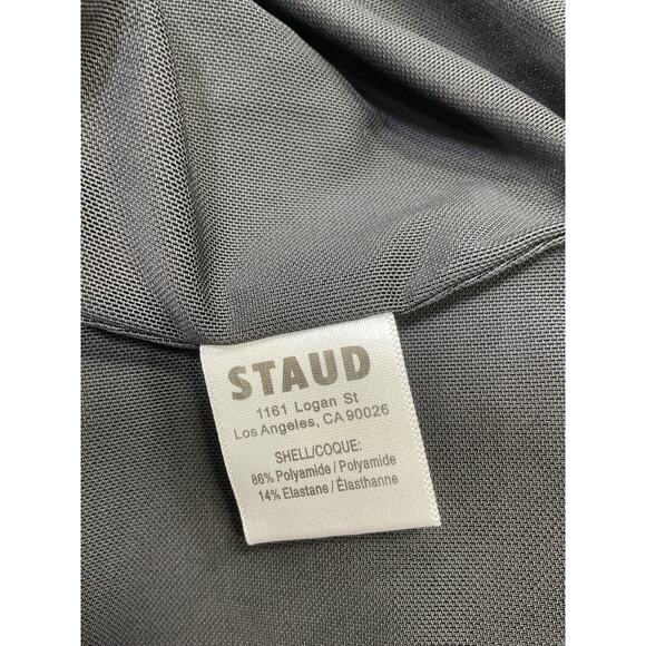 Staud 'Gretchen' Black Polyamide Mini Wrap Skirt Size L - Picture 5 of 5